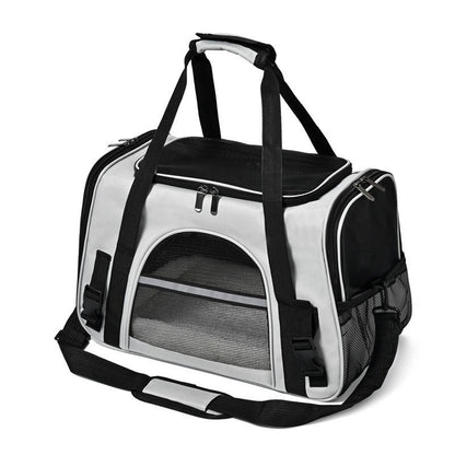 Foldable & Expandable Pet Carrier Bag - Mesh Breathable Cat/Dog Travel Bag, Convertible Crossbody Handbag for Small Pets